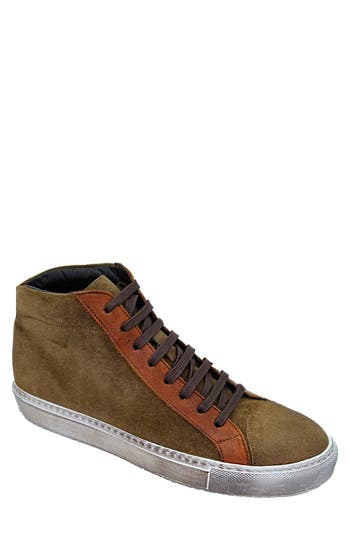 Belvedere Ruben High Top Sneaker In Ant. Cognac