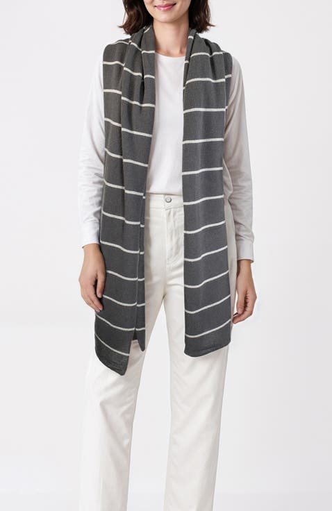 Cashmere striped wrap