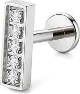 REBL Cubic Zirconia Bar Stud Earring