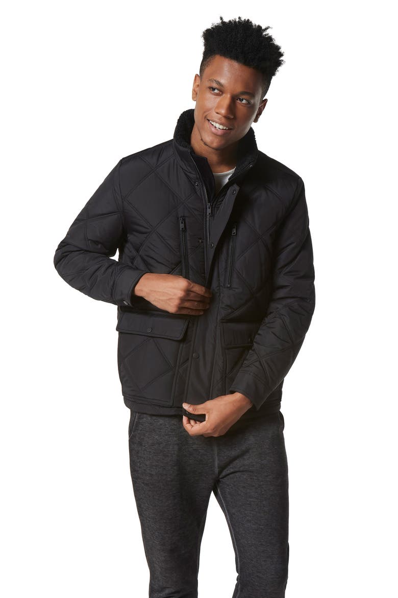 Grayling Water Resistant Quilted Jacket, Alternate, color, BLACK