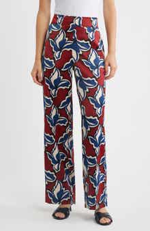 Floral High Waist Wide Leg Pants