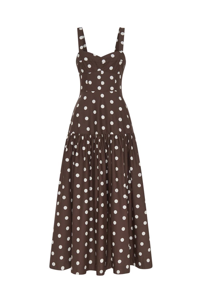 Valeria Dress, Alternate, color, MOCHA POLKA DOT