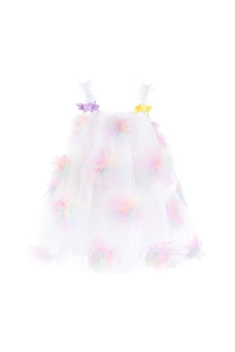 Malee Flower Tulle Dress, Main, color, White