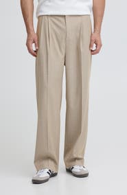 CASUAL FRIDAY Stripe Pleated Trousers