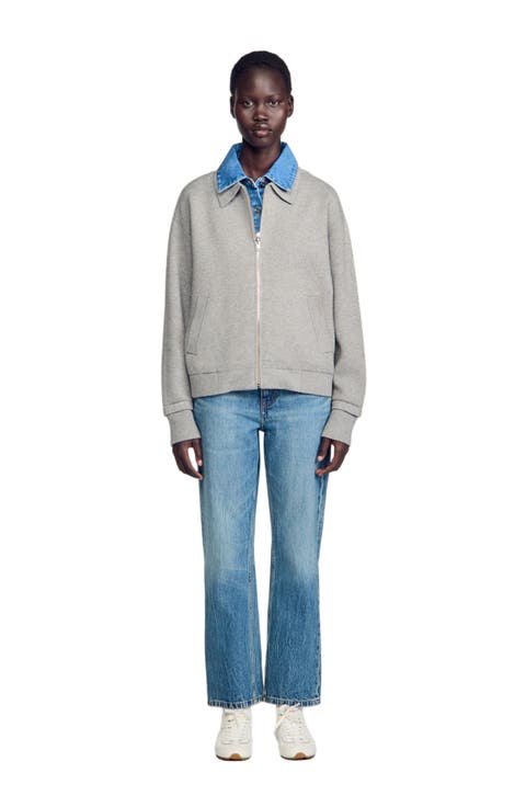 2-in-1 zip cardigan