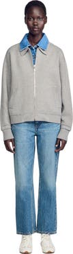 SANDRO 2-in-1 zip cardigan