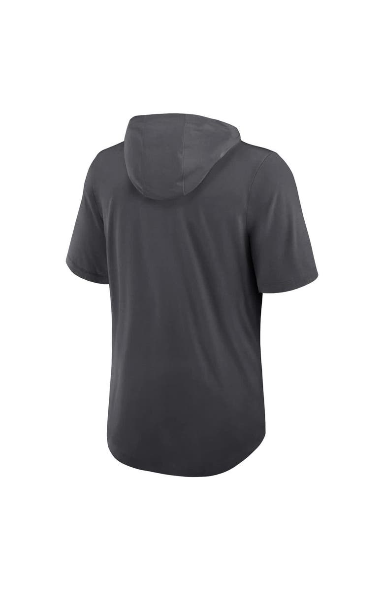 Nike Men's Nike Anthracite Pittsburgh Steelers Tri-Blend Performance Hoodie T-Shirt, Alternate, color, Anthracite