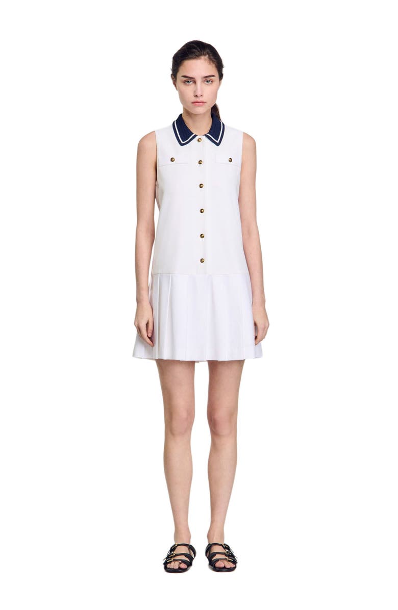 SANDRO Mini dress with contrasting collar, Alternate, color,
