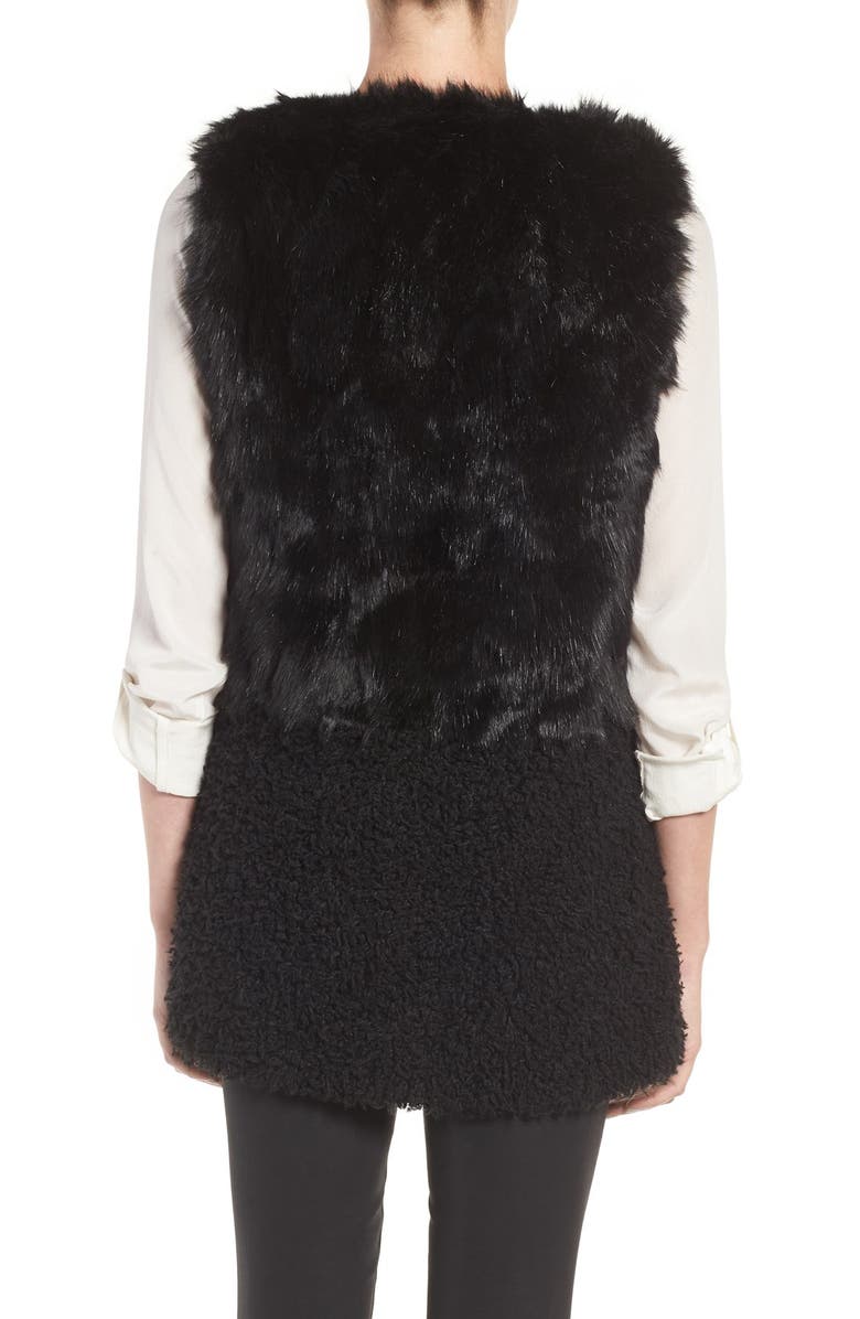Hinge Faux Fur Vest, Alternate, color,