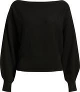 Open Edit Boat Neck Sweater