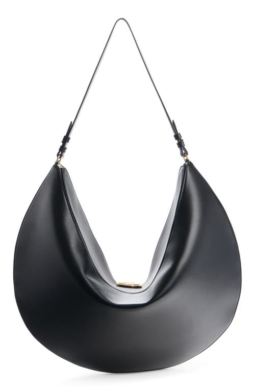 Jacquemus Le Sac Crescent Leather Hobo Bag In Black