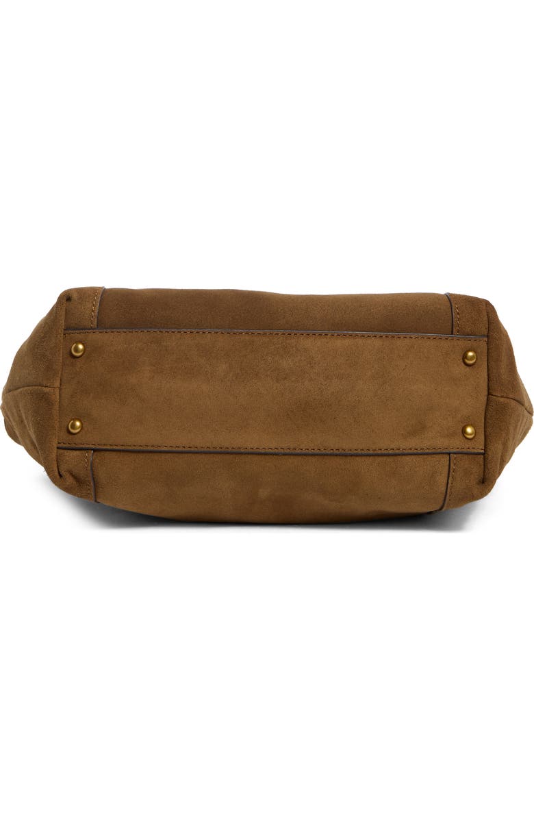 rag & bone Small Brayton Suede Shopper, Alternate, color, Golden Brown