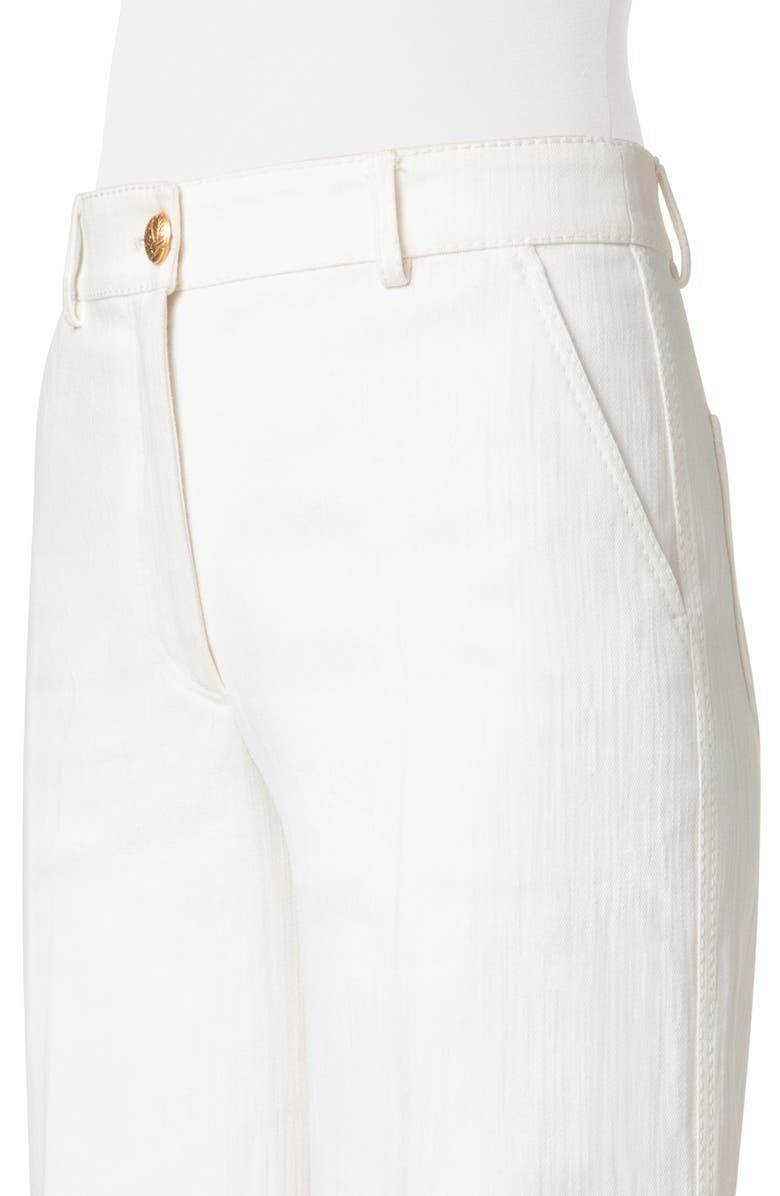 Akris punto Chiara Wide Leg Crop Jeans, Alternate, color, Cream