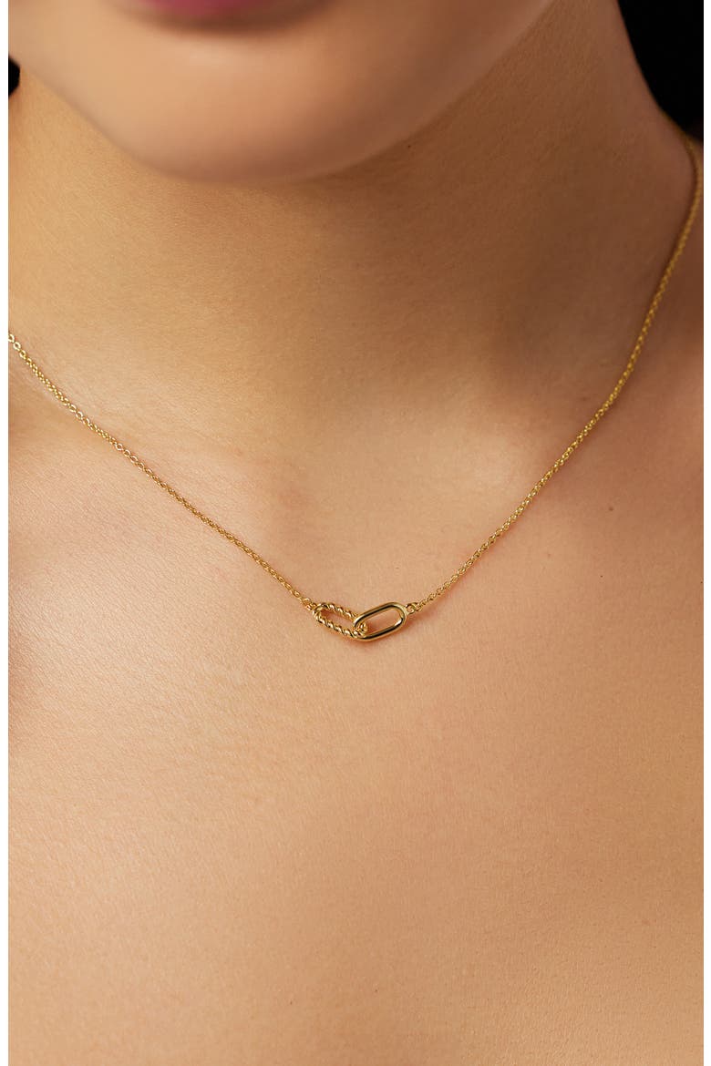 Juniper Oval Link Necklace, Alternate, color, GOLD