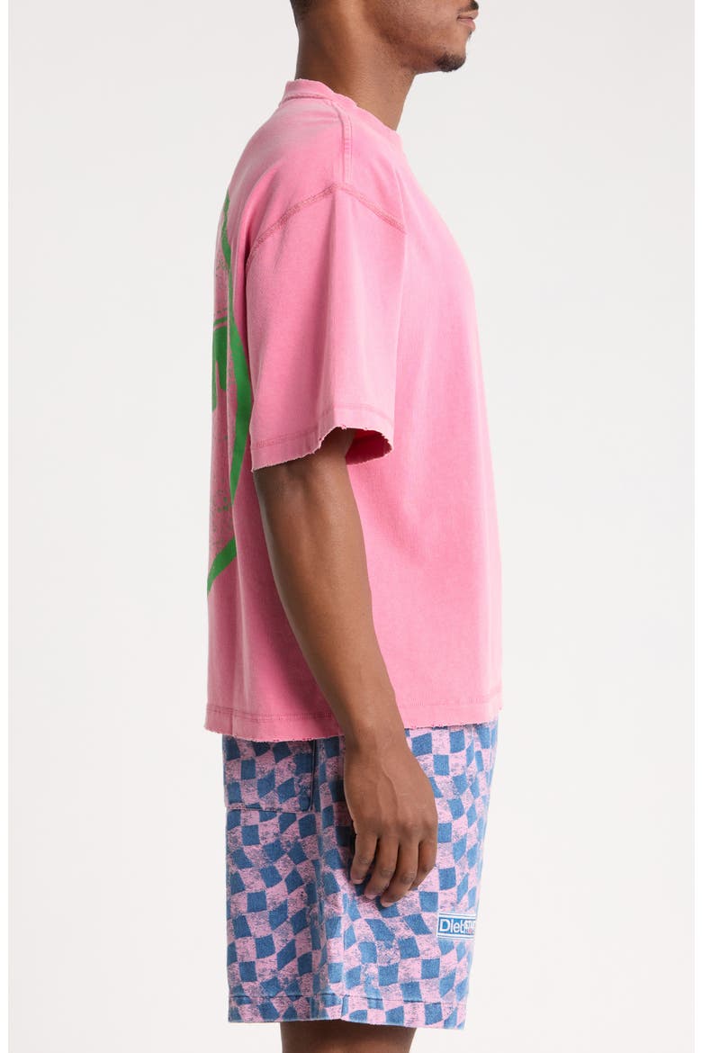 Los Angeles Cotton Graphic T-Shirt, Alternate, color, PINK/ GREEN