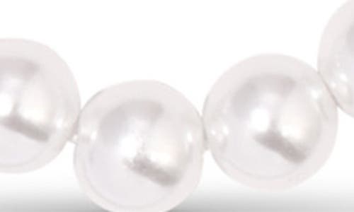 Ettika Faux Pearl & Curb Chain Necklace
