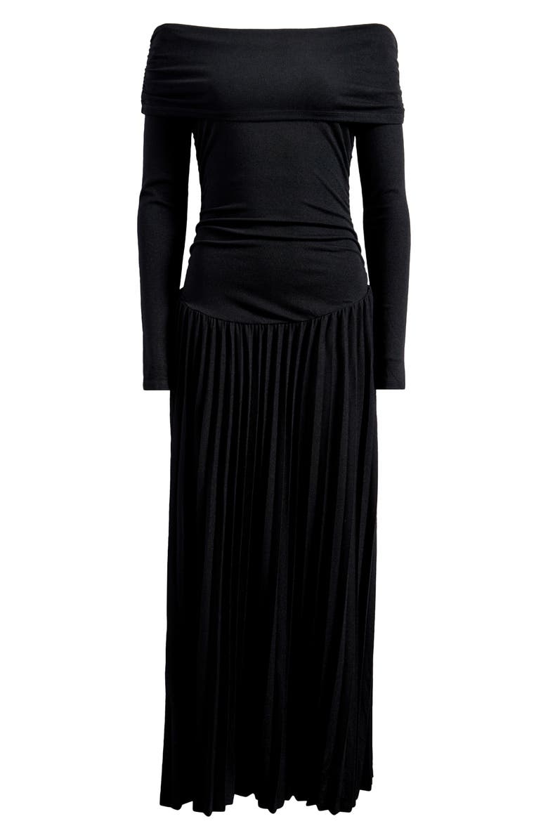 LIONESS Field of Dreams Off the Shoulder Long Sleeve Maxi Dress, Alternate, color,