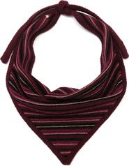 Kate Spade New York Garter Stripe Knit Triangle Scarf