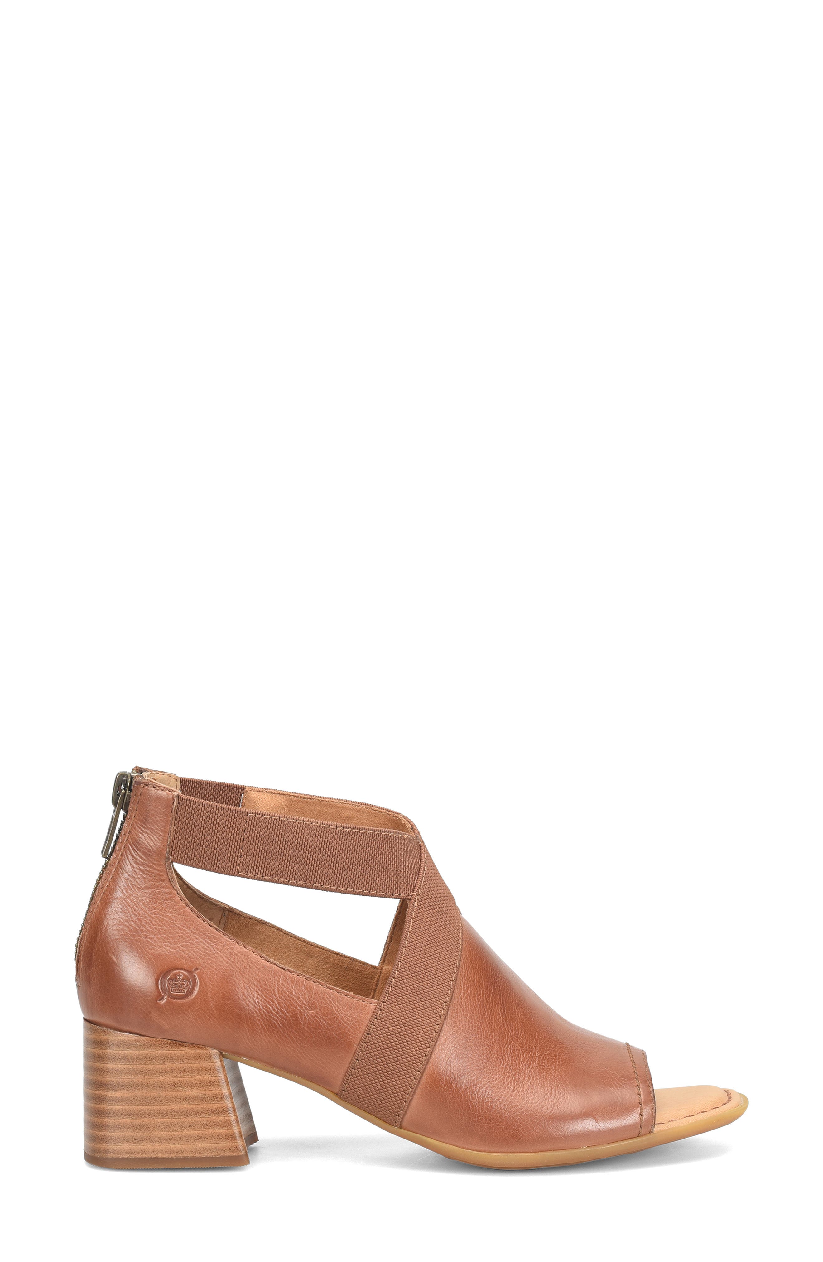 Searing Stacked Heel Sandal, Alternate, color, BROWN LEATHER