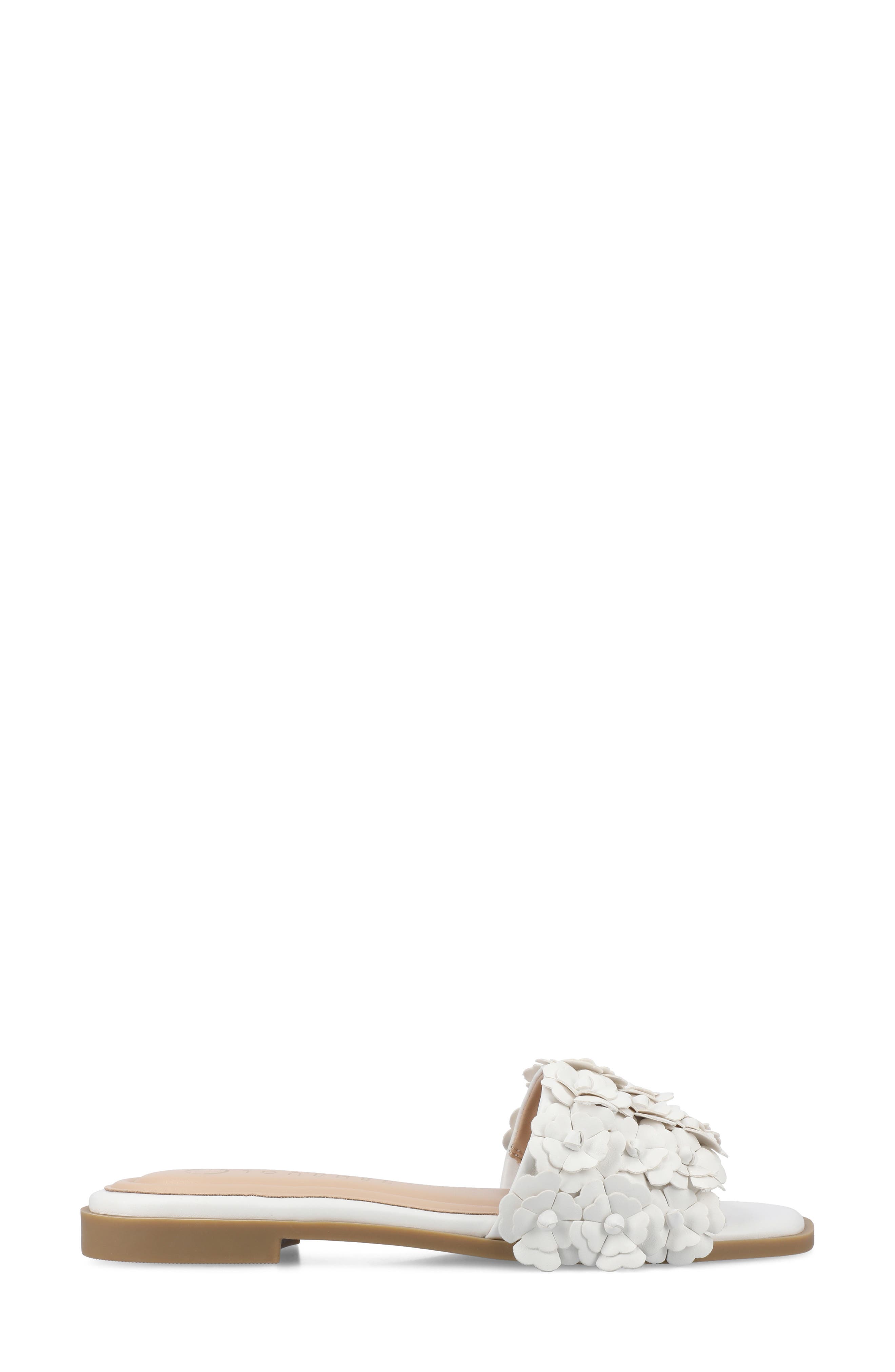 Journee Collection Azalea Slide Sandal, Alternate, color, White
