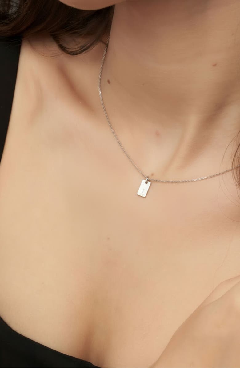 Oak & Luna Willow Initial Tag Necklace - 925 Sterling Silver, Alternate, color, Letter G