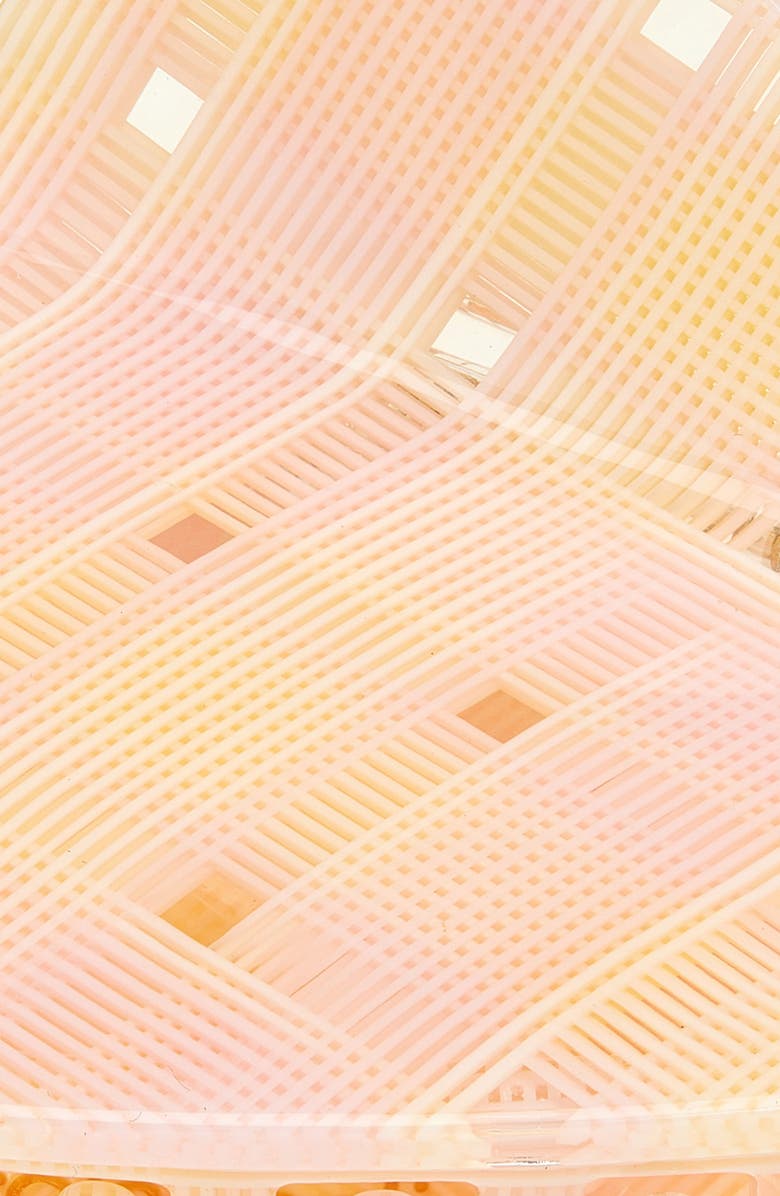 Solar Eclipse Hand Painted Plaid Heart Claw Clip, Alternate, color, Pink