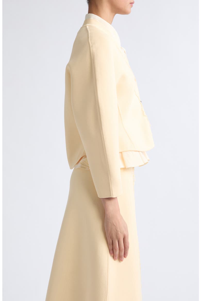 Felix Asymmetric Ruffle Trim Skirt, Alternate, color, CREAM