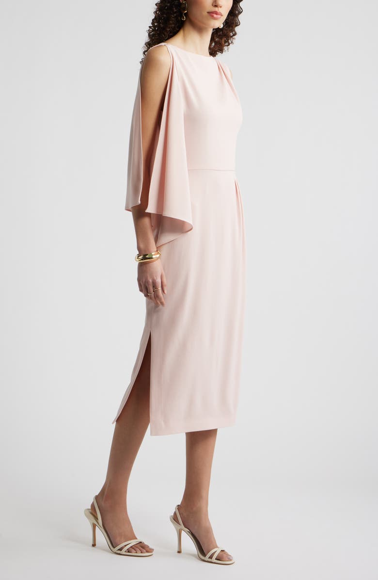 Nordstrom Single Split Sleeve Midi Dress, Alternate, color, Pink Smoke