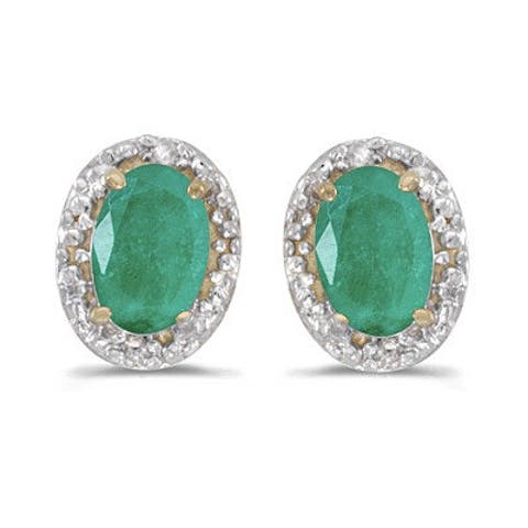 14K Gold Diamond & Gemstone  Earrings
