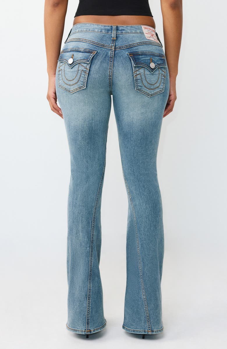 True Religion Joey Flap Pocket Flare Leg Jeans, Alternate, color, Medium Horizon Wash