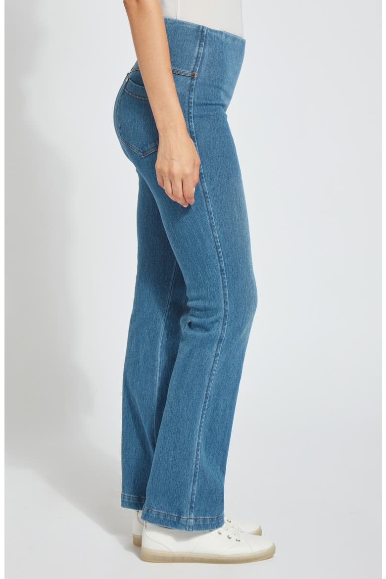 'Lyssentials High Waist Bootcut Pants, Alternate, color, MID WASH