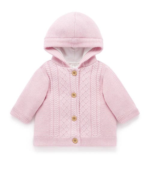 Purebaby Cable Padded Jacket In Pink