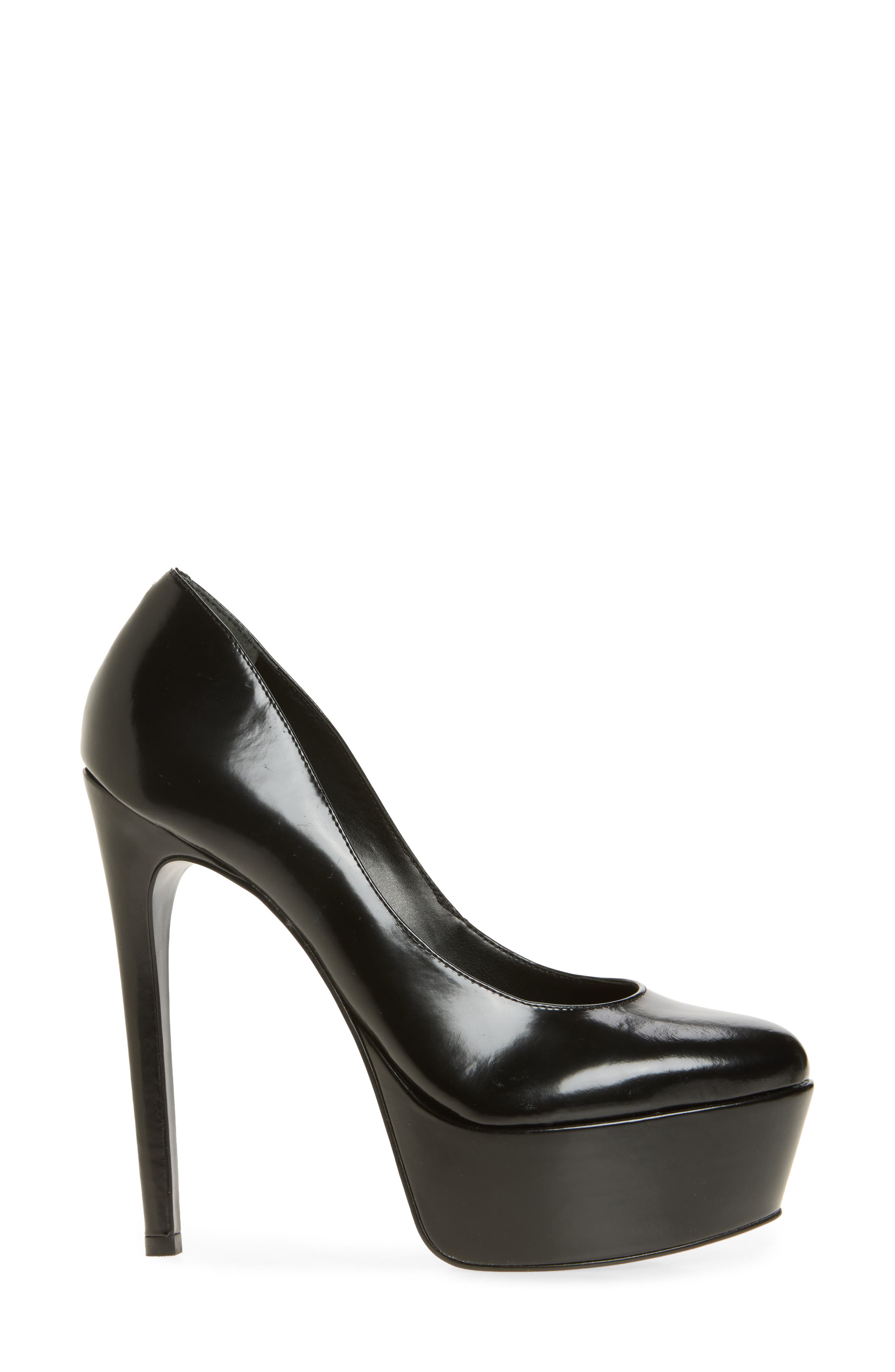 Silene Platform Pump, Alternate, color, BLACK LEATHER