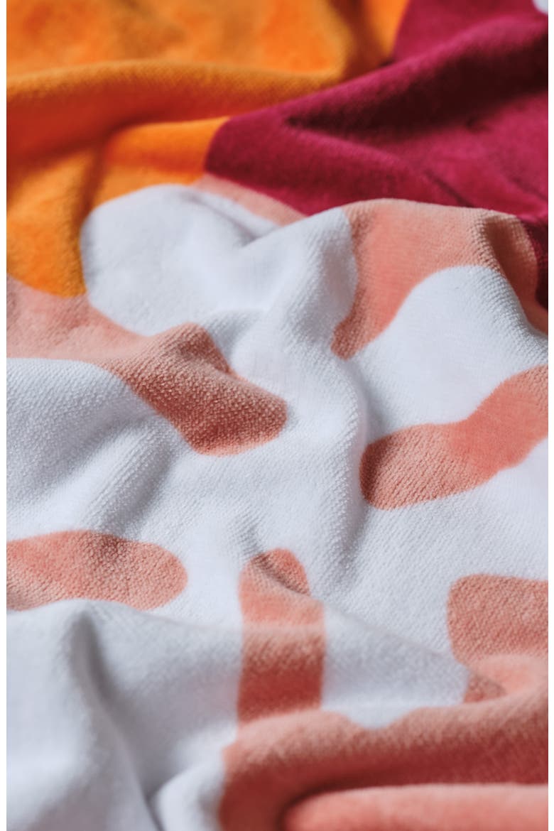 Snow Flowers Beach Towel, Alternate, color, MULTI