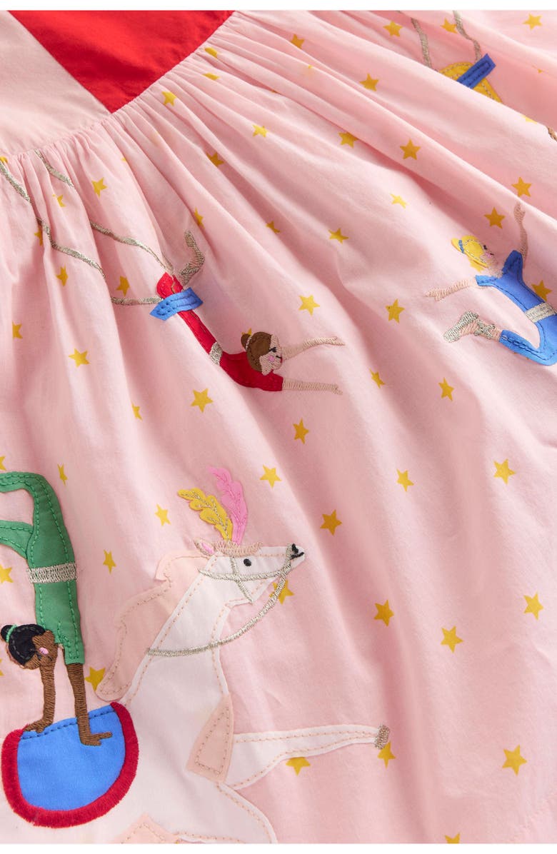 Mini Boden Kids' Zadie Acrobat Appliqué Cotton Sundress, Alternate, color, 