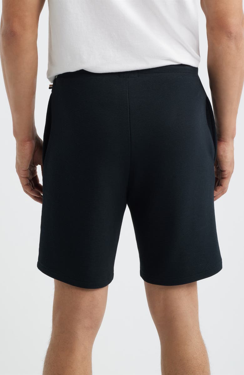 BOSS Ribbed Pajama Shorts, Alternate, color, Black