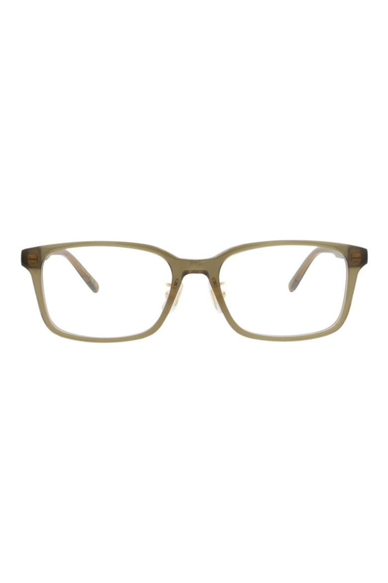 54mm Rectangular Optical Glasses, Main, color, BROWN TRANSPARENT