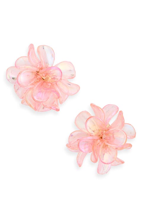Resin Floral Stud Earrings