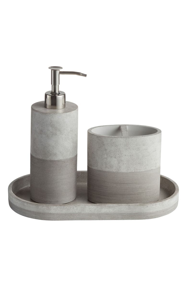 ROSELLI TRADING COMPANY City Line 3-Piece Bathroom Set, Main, color, Grey
