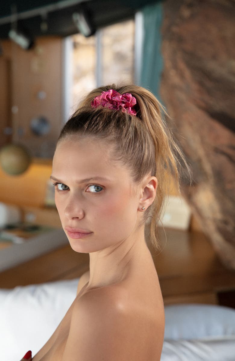 slip Spring Rose Pure Silk Assorted 3-Pack Large Scrunchies, Alternate, color,