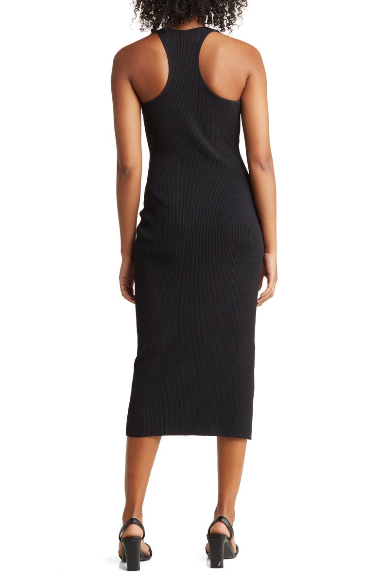 rag & bone Asher Rib Tank Dress, Alternate, color, Black