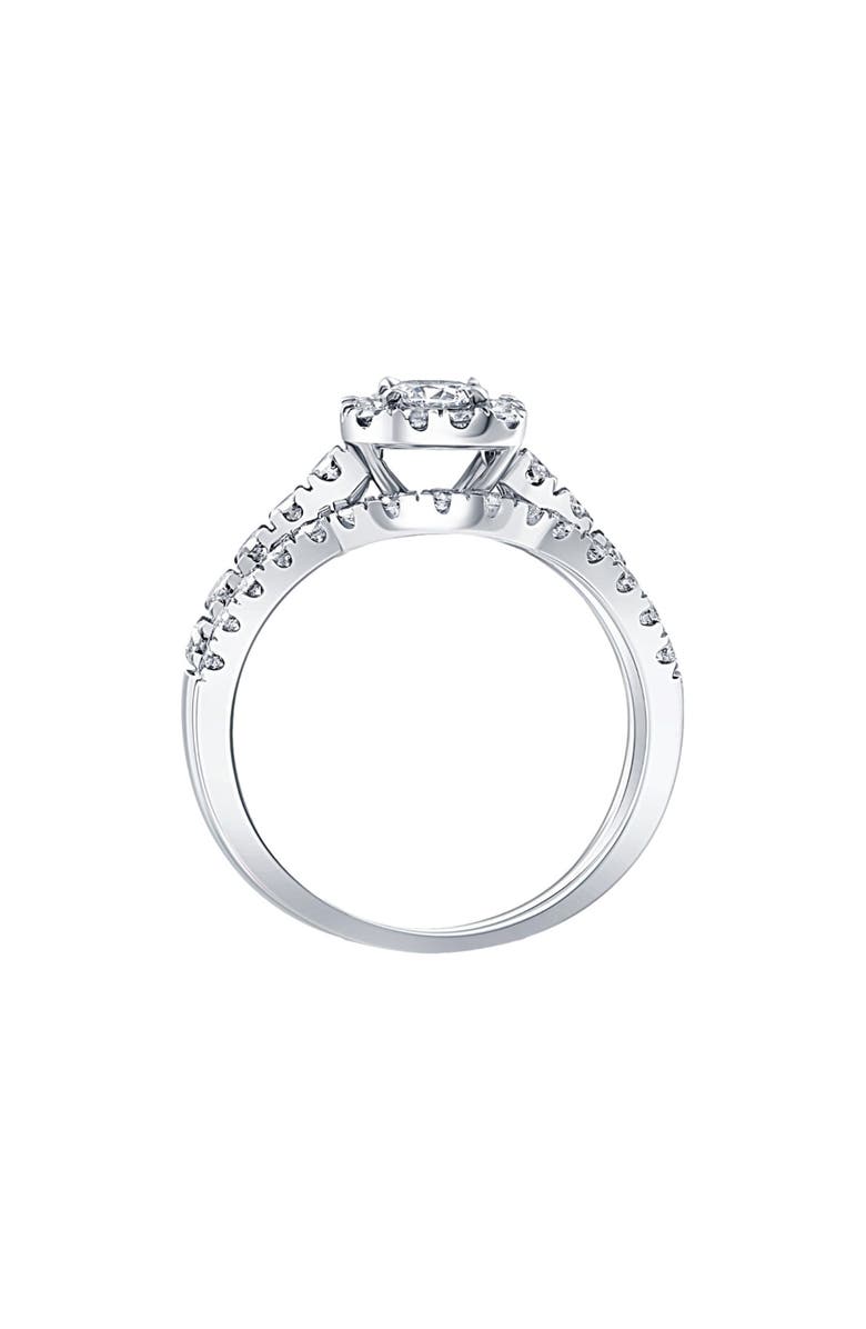 Bliss Diamond 3/4Ct Cushion Halo Diamond Engagement Wedding Ring Set Gold Lab Grown, Alternate, color, 