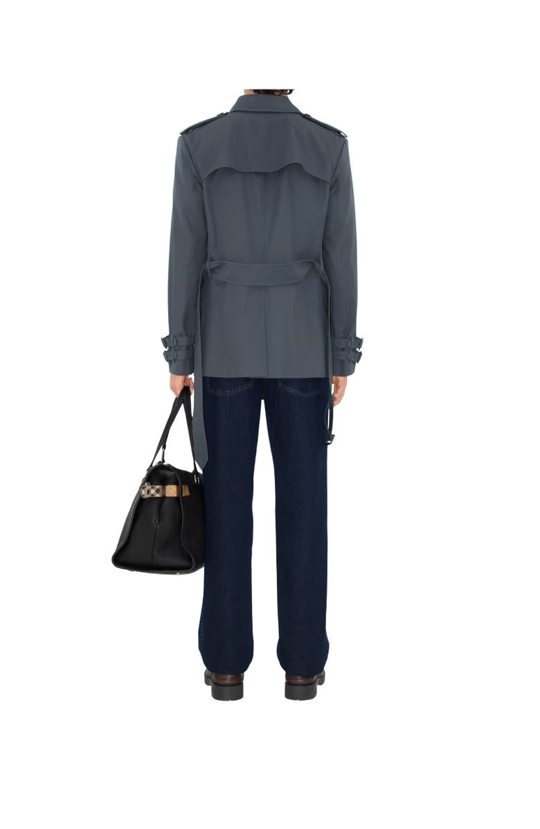 Burberry Short Gabardine Trench Coat, Alternate, color,