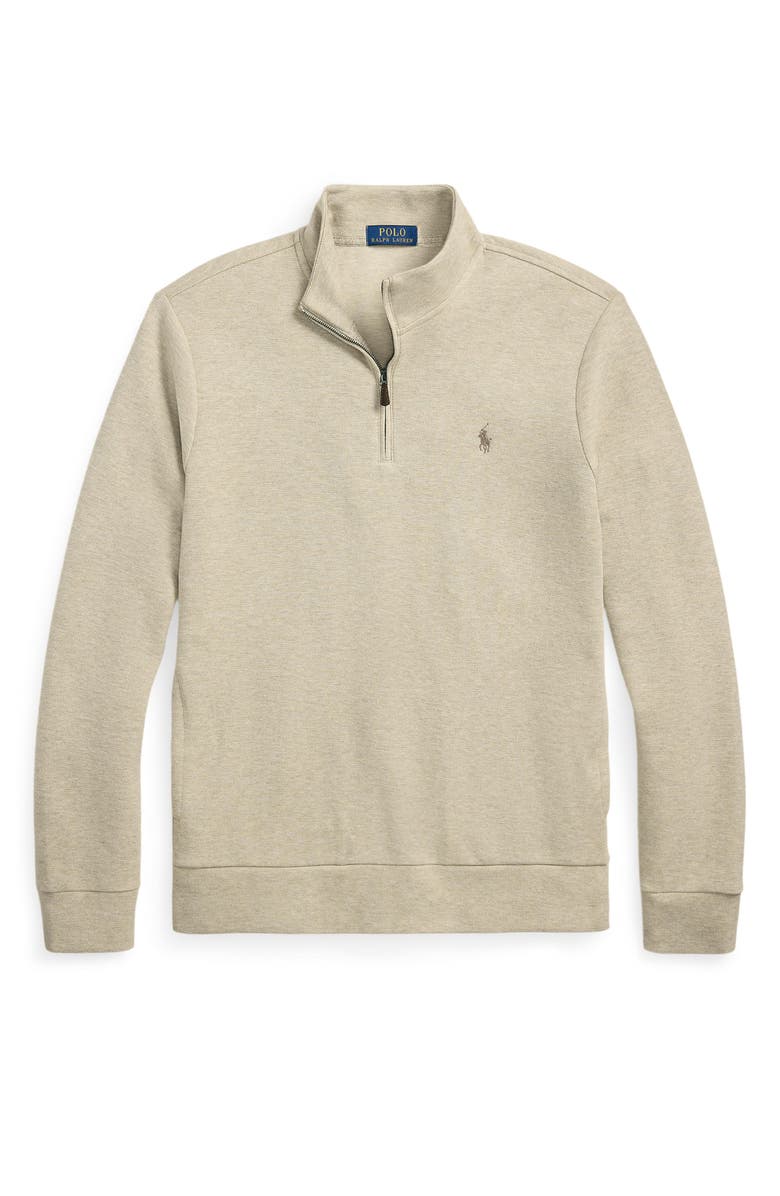 Polo Ralph Lauren Double Knit Piqué Half Zip Pullover, Alternate, color, 