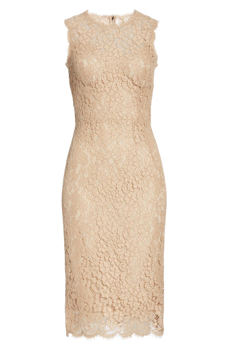 Dolce&Gabbana Lace Pencil Dress, Alternate, color, 