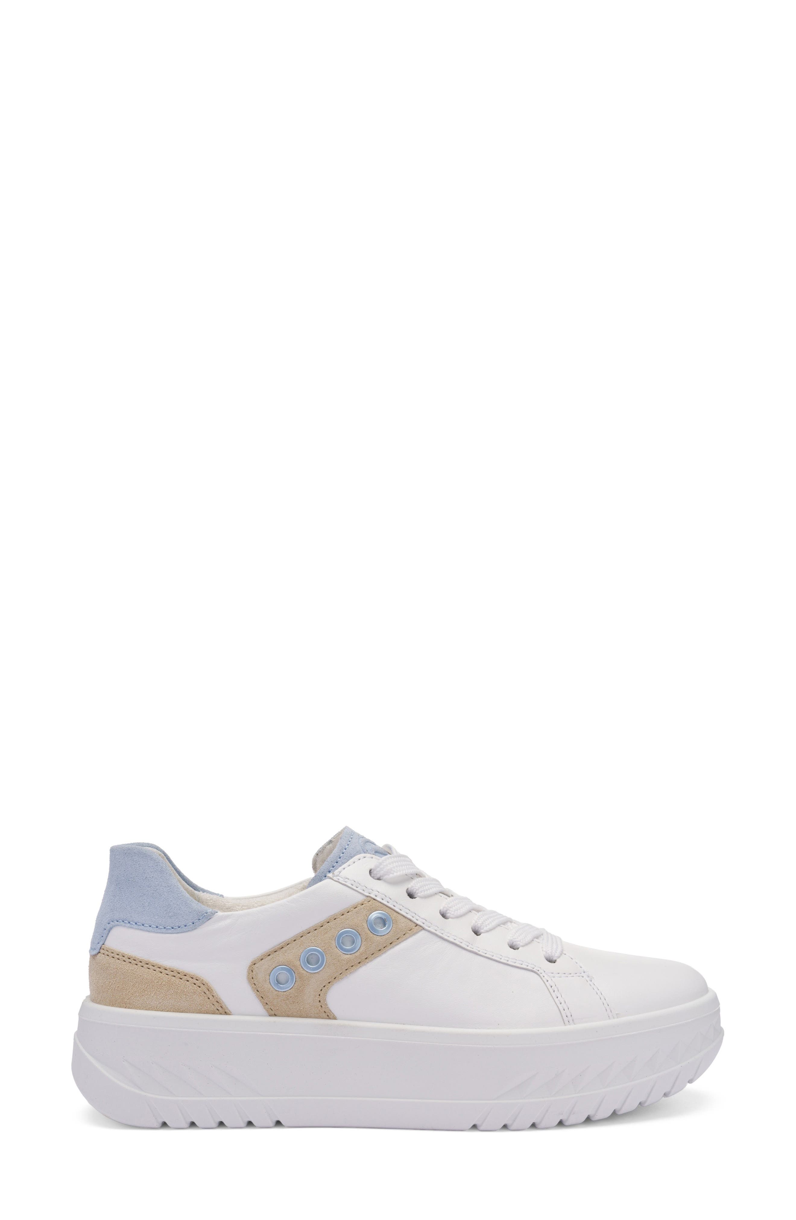 ara Meridian Platform Sneaker, Alternate, color, White/ Beach/ Cielo