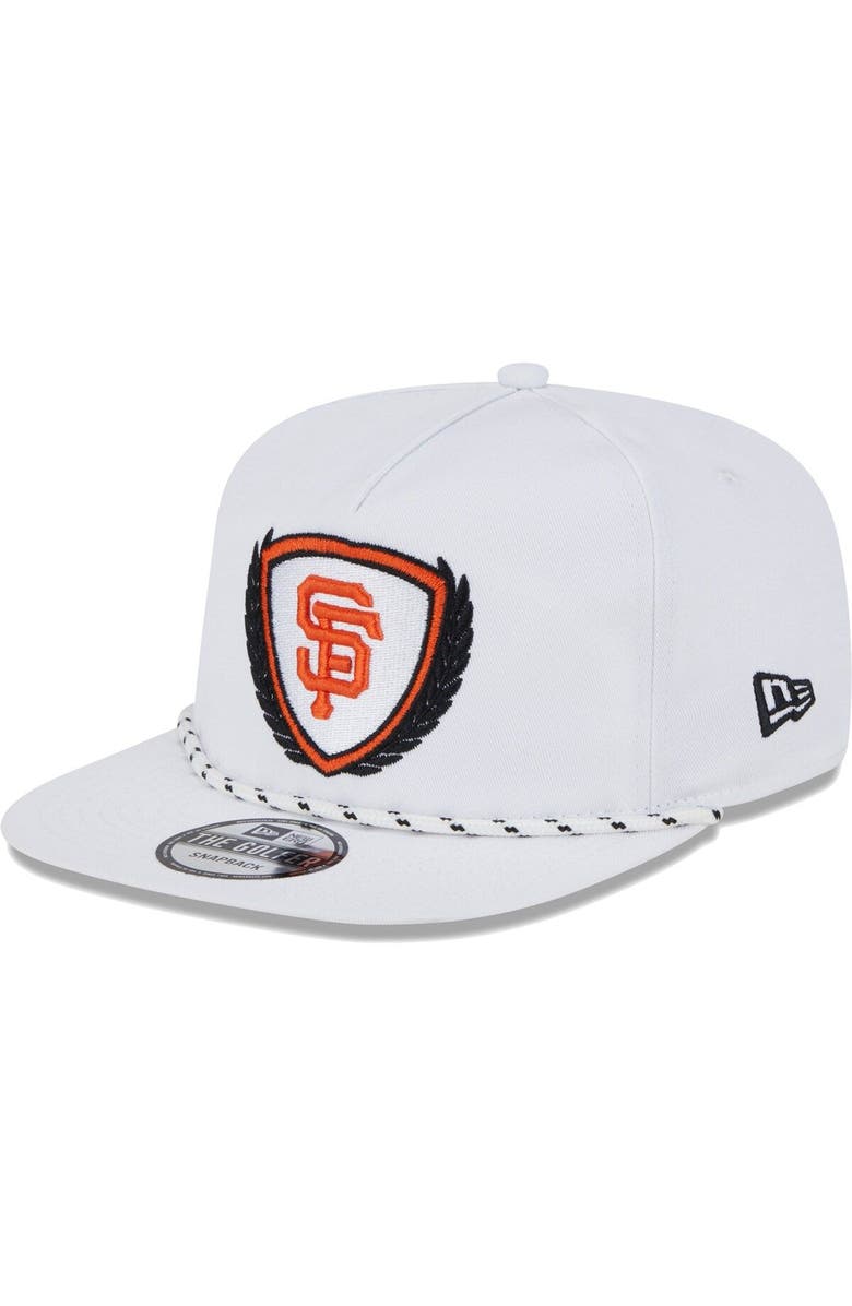 New Era Men's New Era White San Francisco Giants Golfer Tee 9FIFTY Snapback Hat, Alternate, color, White