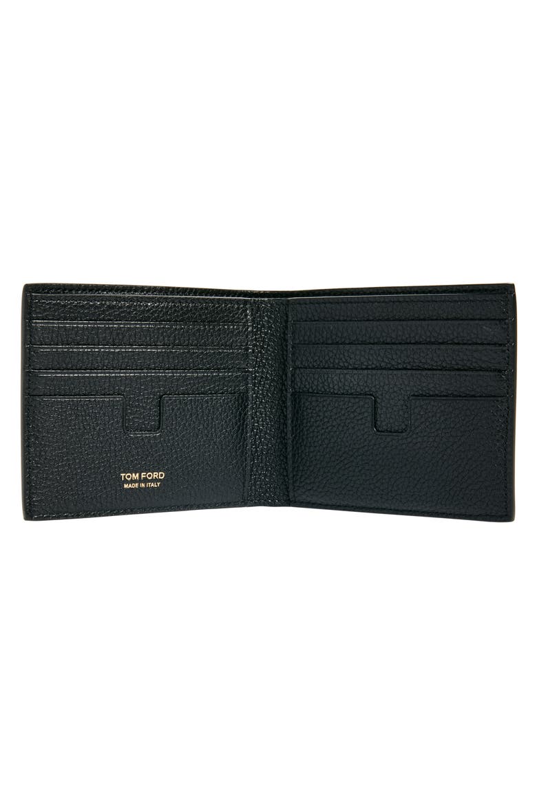 T-Line Soft Grain Leather Bifold Wallet, Alternate, color, 1N001 BLACK