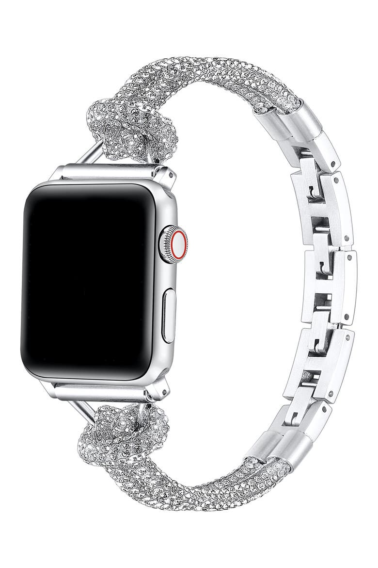 Serena Pavé Crystal Apple Watch® Watchband, Alternate, color, SILVER