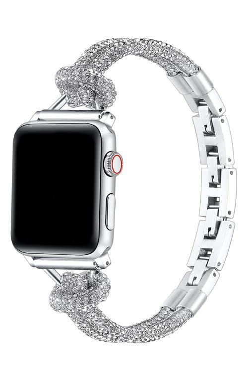 The Posh Tech Serena Pavé Crystal Apple Watch® Watchband In Silver